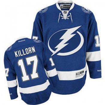 Men's Reebok Tampa Bay Lightning #17 Alex Killorn Premier Blue Home NHL Jersey - Men's Size
