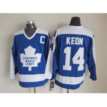 Men's Toronto Maple Leafs #14 Dave Keon 1982-83 Blue CCM Vintage Throwback Jersey