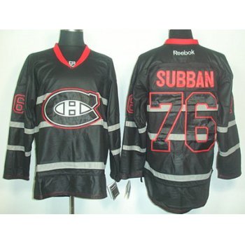 Montreal Canadiens #76 P.K. Subban Black Ice Jersey