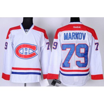 Montreal Canadiens #79 Andrei Markov White Jersey