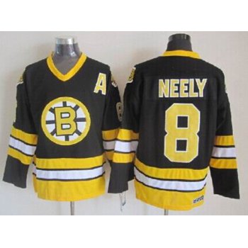 Boston Bruins #8 Cam Neely Black Throwback CCM Jersey