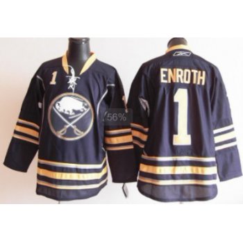 Buffalo Sabres #1 Jhonas Enroth Navy Blue Jersey