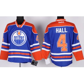 Edmonton Oilers #4 Taylor Hall Royal Blue Jersey