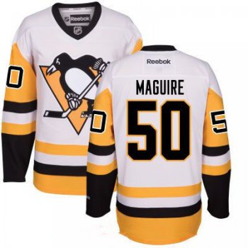 Men's Pittsburgh Penguins #50 Sean Maguire White Third Stitched NHL Reebok Hockey Jersey