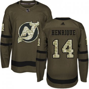Adidas Devils #14 Adam Henrique Green Salute to Service Stitched NHL Jersey
