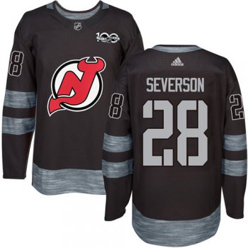 Adidas Devils #28 Damon Severson Black 1917-2017 100th Anniversary Stitched NHL Jersey