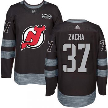 Adidas New Jersey Devils #37 Pavel Zacha Black 1917-2017 100th Anniversary Stitched NHL Jersey
