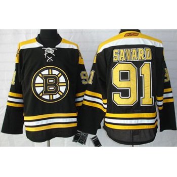 Boston Bruins #91 Marc Savard Black Jersey