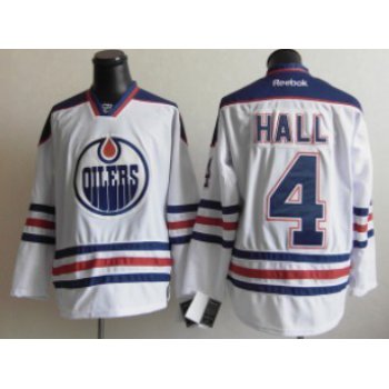 Edmonton Oilers #4 Taylor Hall White Jersey