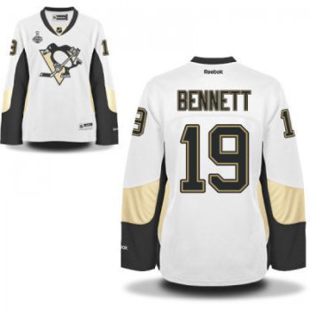 Women's Pittsburgh Penguins #19 Beau Bennett White Road 2017 Stanley Cup NHL Finals Patch Jersey
