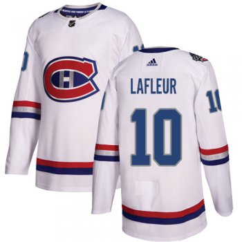 Adidas Canadiens #10 Guy Lafleur White Authentic 2017 100 Classic Stitched NHL Jersey