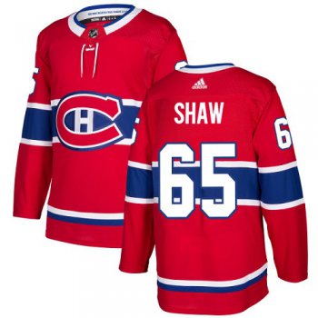 Adidas Canadiens #65 Andrew Shaw Red Home Authentic Stitched NHL Jersey