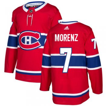 Adidas Canadiens #7 Howie Morenz Red Home Authentic Stitched NHL Jersey