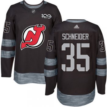 Adidas Devils #35 Cory Schneider Black 1917-2017 100th Anniversary Stitched NHL Jersey
