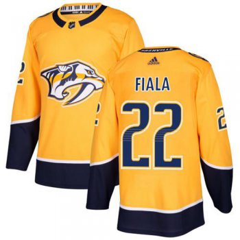 Adidas Predators #22 Kevin Fiala Yellow Home Authentic Stitched NHL Jersey