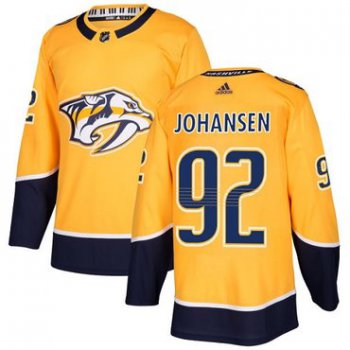 Adidas Predators #92 Ryan Johansen Yellow Home Authentic Stitched NHL Jersey