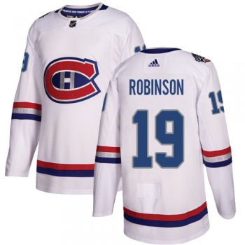 Adidas Canadiens #19 Larry Robinson White Authentic 2017 100 Classic Stitched NHL Jersey