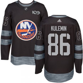 Adidas Islanders #86 Nikolay Kulemin Black 1917-2017 100th Anniversary Stitched NHL Jersey