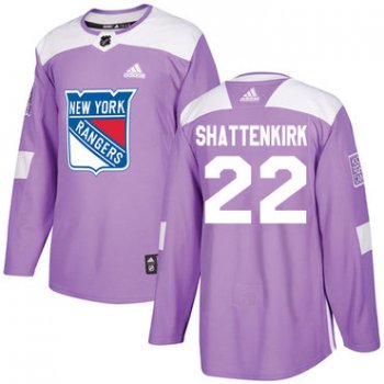 Adidas Rangers #22 Kevin Shattenkirk Purple Authentic Fights Cancer Stitched NHL Jersey