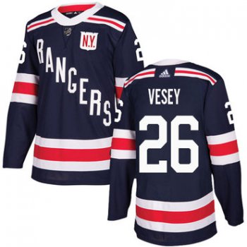 Adidas Rangers #26 Jimmy Vesey Navy Blue Authentic 2018 Winter Classic Stitched NHL Jersey