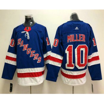 Men's New York Rangers #10 J. T. Miller Royal Blue Home 2017-2018 Hockey Stitched NHL Jersey