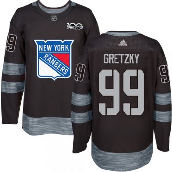 Men's York Rangers #99 Wayne Gretzky Black 1917-2017 100th Anniversary Stitched NHL Jersey
