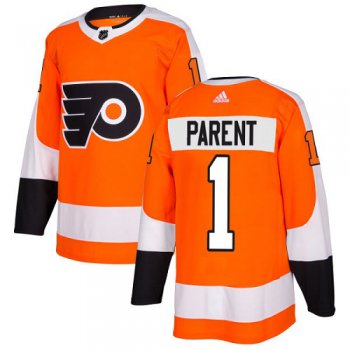 Adidas Philadelphia Flyers #1 Bernie Parent Orange Home Authentic Stitched NHL Jersey
