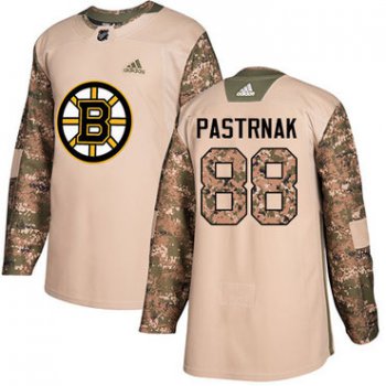 Adidas Bruins #88 David Pastrnak Camo Authentic 2017 Veterans Day Stitched NHL Jersey