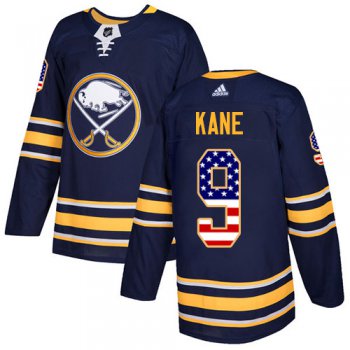 Adidas Sabres #9 Evander Kane Navy Blue Home Authentic USA Flag Stitched NHL Jersey