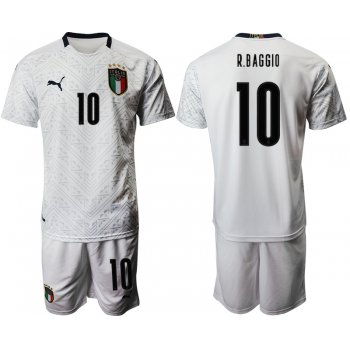 2021 Men Italy away 10 new style white soccer jerseys