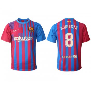 Men 2021-2022 Club Barcelona home aaa version red 8 Nike Soccer Jerseys1
