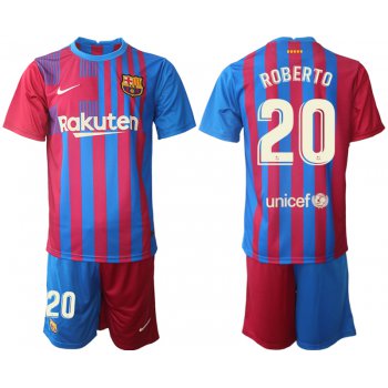 Men 2021-2022 Club Barcelona home red 20 Nike Soccer Jerseys