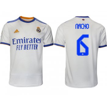 Men 2021-2022 Club Real Madrid home aaa version white 6 Soccer Jerseys