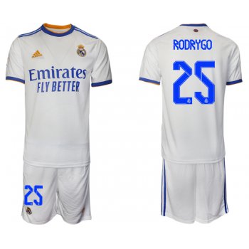Men 2021-2022 Club Real Madrid home white 25 Soccer Jerseys