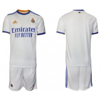 Men 2021-2022 Club Real Madrid home white blank Soccer Jerseys