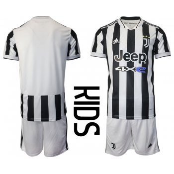 Youth 2021-2022 Club Juventus home white blank Adidas Soccer Jersey