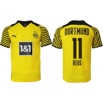 Men 2021-2022 Club Borussia Dortmund home yellow aaa version 11 Soccer Jersey