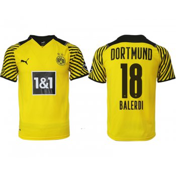 Men 2021-2022 Club Borussia Dortmund home yellow aaa version 18 Soccer Jersey