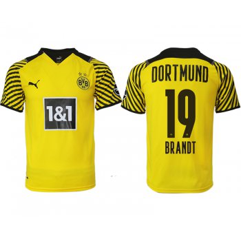 Men 2021-2022 Club Borussia Dortmund home yellow aaa version 19 Soccer Jersey