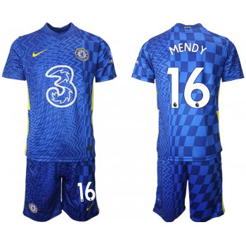 Men 2021-2022 Club Chelsea FC home blue 16 Nike Soccer Jerseys