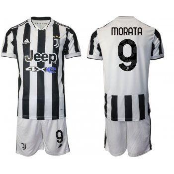Men 2021-2022 Club Juventus home white 9 Adidas Soccer Jerseys