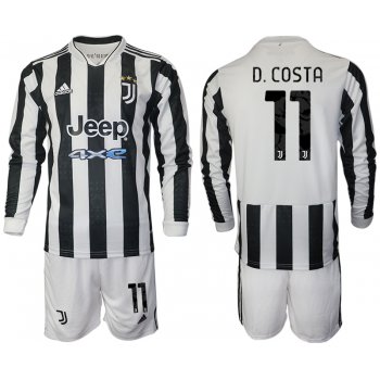 Men 2021-2022 Club Juventus home white Long Sleeve 11 Adidas Soccer Jersey