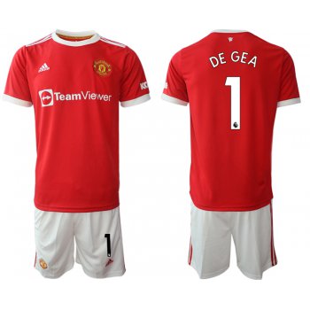 Men 2021-2022 Club Manchester United home red 1 Adidas Soccer Jersey