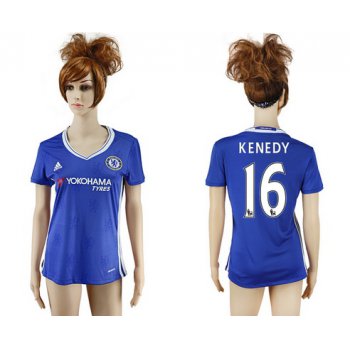 2016-17 Chelsea #16 KENEDY Home Soccer Women's Blue AAA+ Shirt