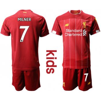2019-20 Liverpool 7 MILNER Youth Home Soccer Jersey