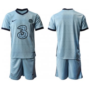 Men 2020-2021 club Chelsea away blank Light blue Soccer Jerseys