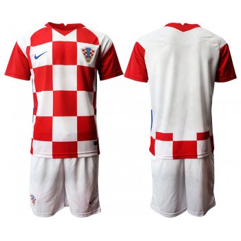 Men 2021 European Cup Croatia white home Soccer Jerseys