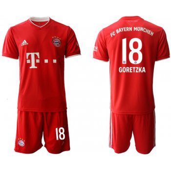 Men 2020-2021 club Bayern Munich home 18 red Soccer Jerseys