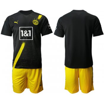 Men 2020-2021 club Borussia Dortmund away blank black Soccer Jerseys