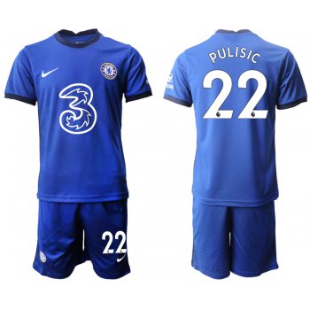 Men 2020-2021 club Chelsea home 22 blue Soccer Jerseys